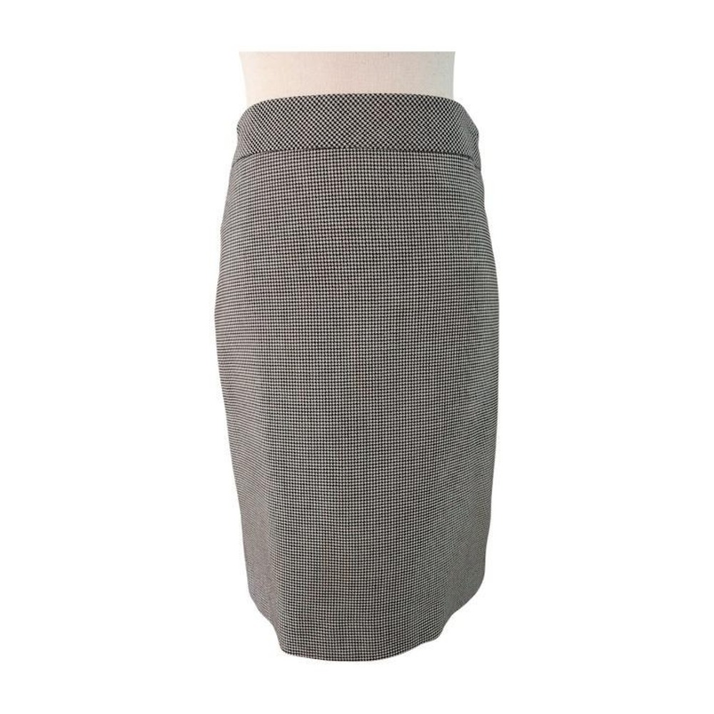 Moschino Houndstooth Pencil Skirt Made in Italy Virgin Wool‎ Women Size 8